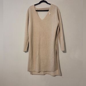 Love Riche Cream Knit Sweater Dress